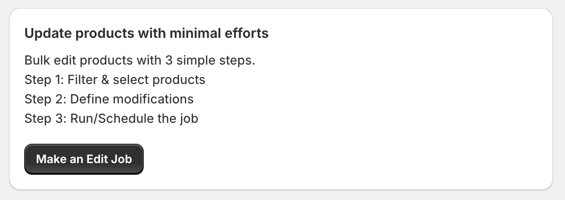 Product Description field selection in Bulk Product Editor